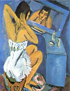 “Donna allo specchio” di Ernst Ludwig Kirchner, 1912, Museo di arte moderna, Parigi